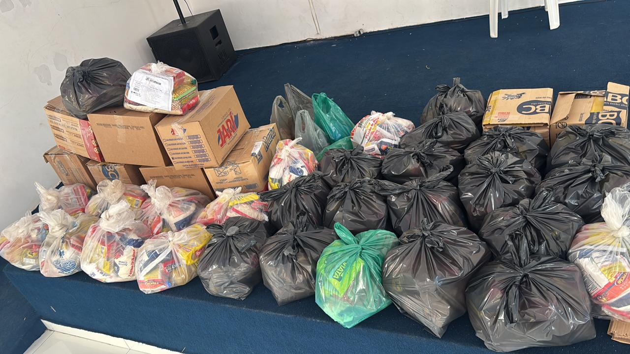 Food supplies prepared for families in need