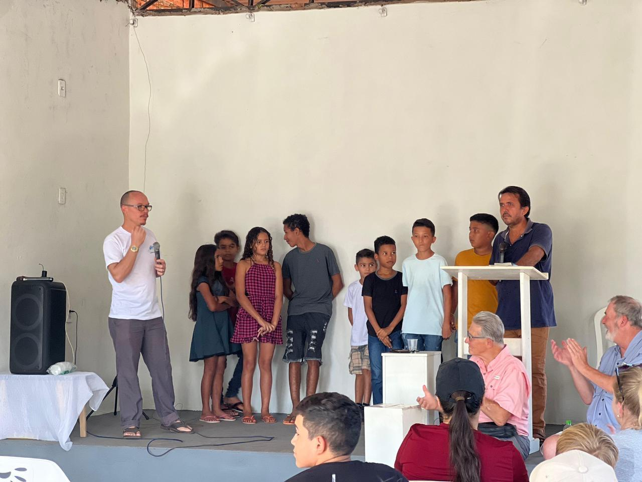 Partner church mission team serving in Brazil